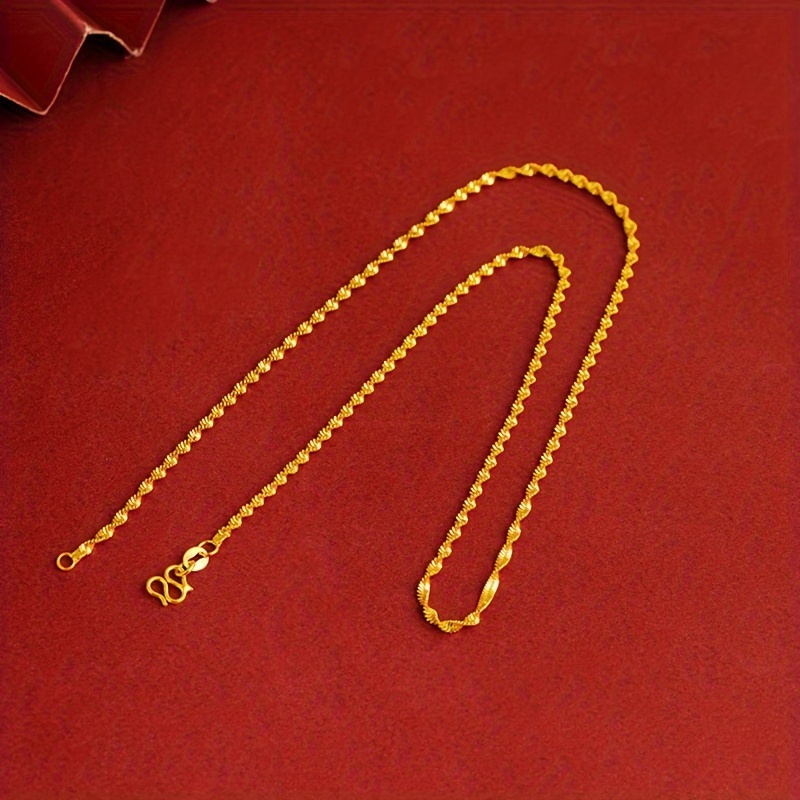 Women's Plated Water Wave Necklace — Elegant Accessory